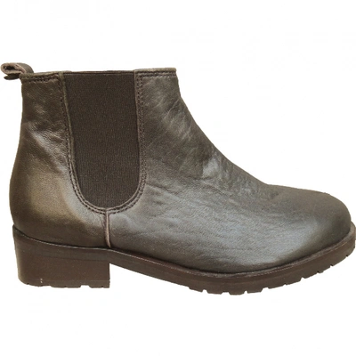 Pre-owned Paul & Joe Sister Leather Ankle Boots In Brown