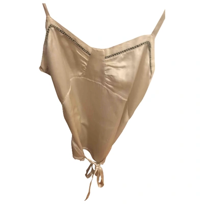 Pre-owned See By Chloé Silk Camisole In Beige