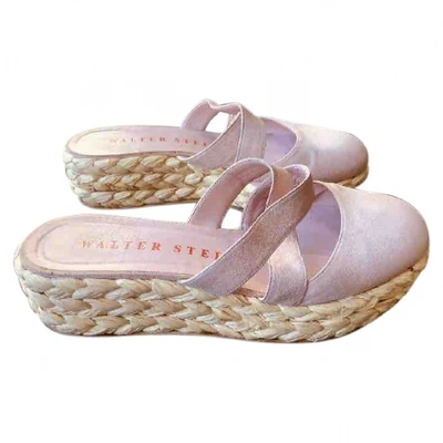 Pre-owned Walter Steiger Pink Suede Sandals