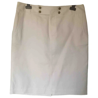Pre-owned Lauren Ralph Lauren Skirt In White