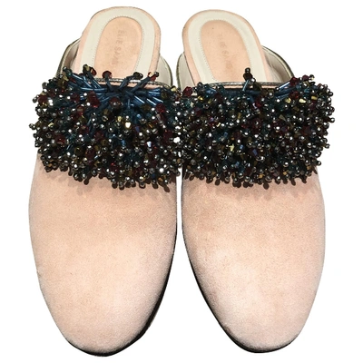 Pre-owned Elie Saab Flats In Pink