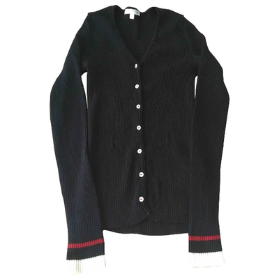 Pre-owned Paule Ka Wool Cardigan In Black