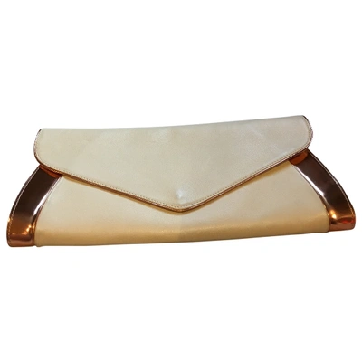 Pre-owned See By Chloé Leather Clutch Bag In Beige