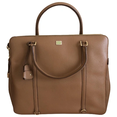 Pre-owned Dolce & Gabbana Leather Handbag In Camel
