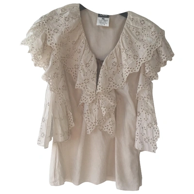 Pre-owned Dolce & Gabbana Beige Cotton Top