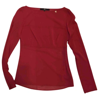 Pre-owned Elisabetta Franchi Silk Blouse In Red
