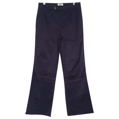 Pre-owned Moschino Cheap And Chic Straight Trousers In Blue