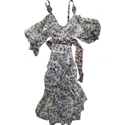 Pre-owned Zac Posen Silk Mid-length Dress In Beige