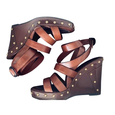 Pre-owned Barbara Bui Leather Sandal In Brown