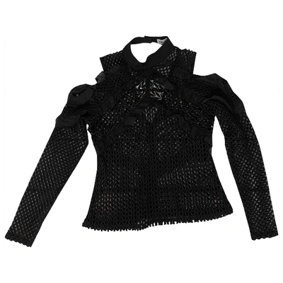 Pre-owned Self-portrait Lace Blouse In Black