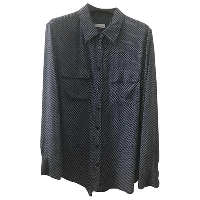 Pre-owned Equipment Silk Shirt In Navy