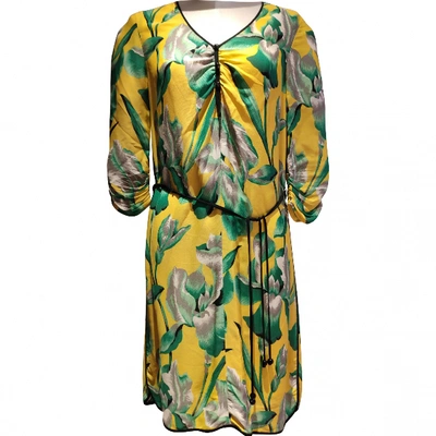 Pre-owned Marc Jacobs Silk Mini Dress In Yellow