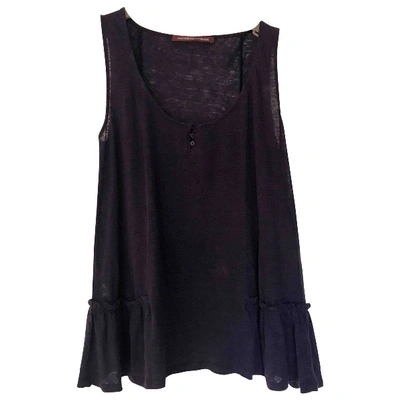 Pre-owned Comptoir Des Cotonniers Linen Jersey Top In Purple