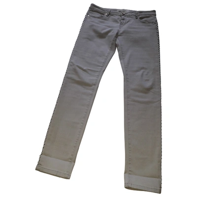 Pre-owned Pinko Straight Jeans In Grey