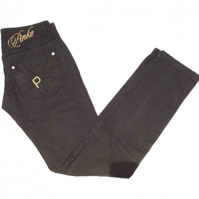 Pre-owned Pinko Straight Jeans In Black