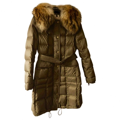 Pre-owned Burberry Khaki Fur Coat