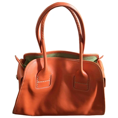 Pre-owned Hogan Leather Crossbody Bag In Orange