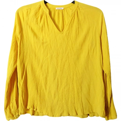 Pre-owned American Vintage Yellow Synthetic Top