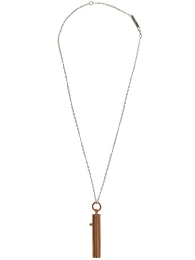 Ambush Sss Pill Case Necklace In Brown