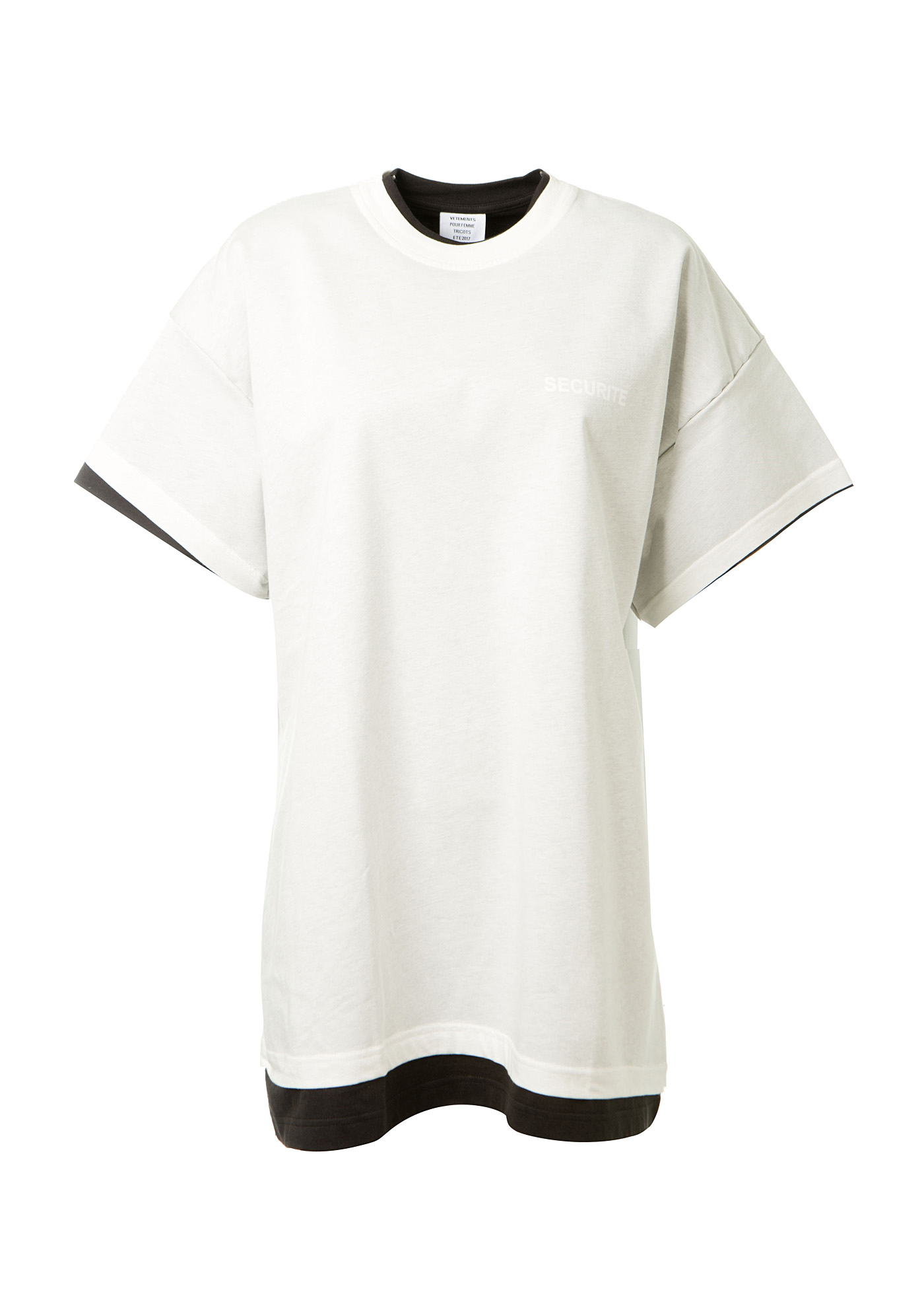 Vetements X Hanes Double-layered White Cotton T-shirt | ModeSens