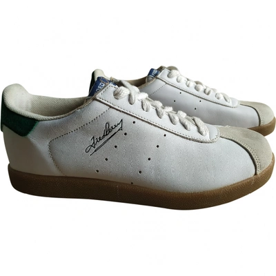 Pre-owned Fred Perry Leather Trainers In White