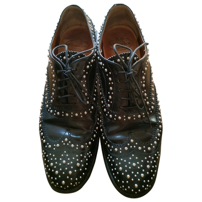 Pre-owned Church's Leather Lace Ups In Black