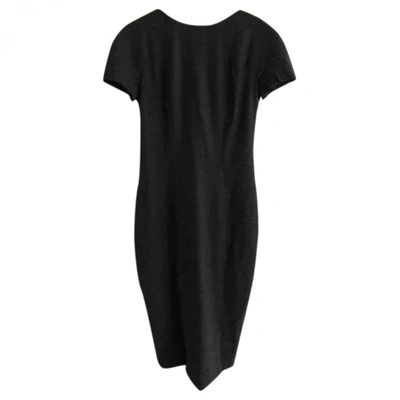 Pre-owned Prada Wool Mid-length Dress In Anthracite