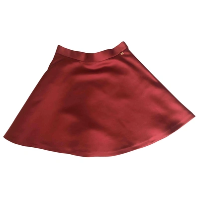 Pre-owned Elisabetta Franchi Mini Skirt In Red