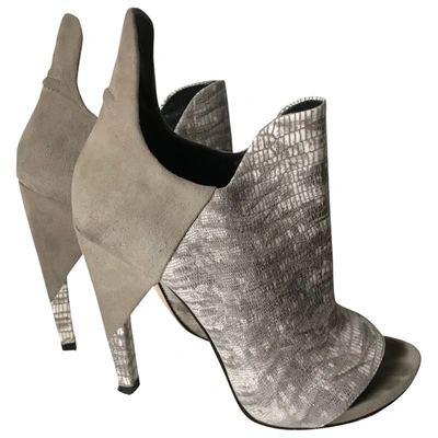 Pre-owned Alexander Wang Grey Leather Ankle Boots