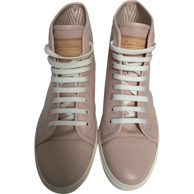 Pre-owned Louis Vuitton Stellar Leather Trainers In Pink