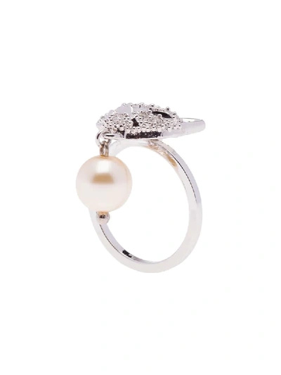 Miu Miu Ring Mit Katzenmotiv In Metallic