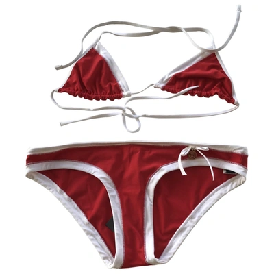 Pre-owned Fendi Two-piece Swimsuit In Red