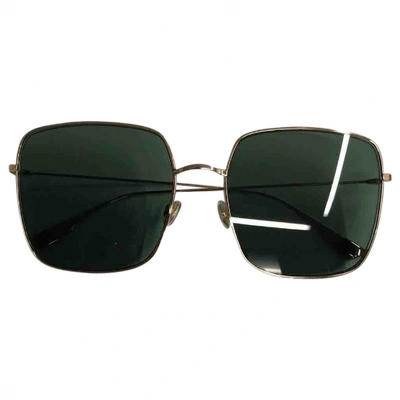 Pre-owned Dior Stellaire 1 Green Metal Sunglasses