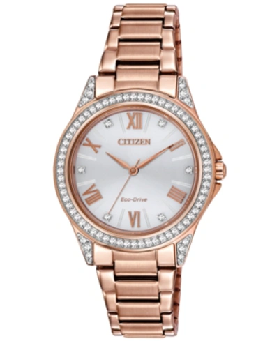 Citizen Drive From  Eco-drive Women's Rose Gold-tone Stainless Steel Bracelet Watch 34mm