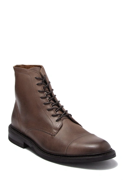 Frye Men's Cap Toe Lace Up Boot Men's Shoes In Stone