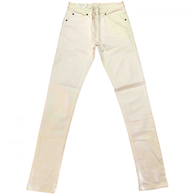 Pre-owned Maison Margiela Slim Jeans In White