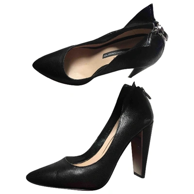Pre-owned French Connection Leather Heels In Black