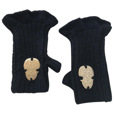 Pre-owned Thomas Wylde Cashmere Mittens In Black
