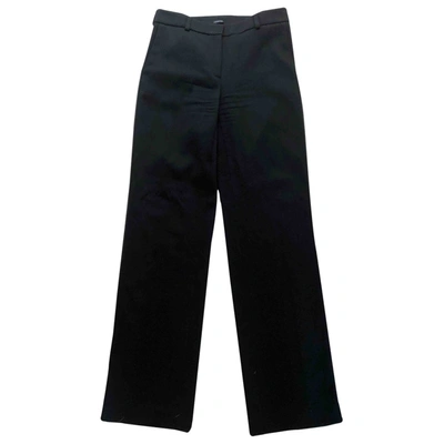 Pre-owned Joseph Wool Straight Trousers In Black