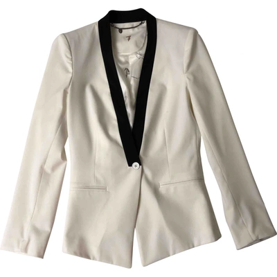 Pre-owned Trussardi White Polyester Jacket