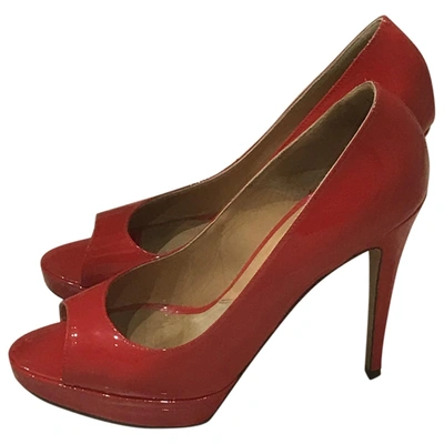 Pre-owned Brian Atwood Leather Heels In Red