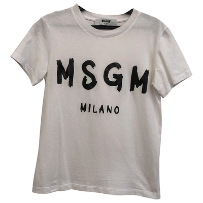 Pre-owned Msgm White Cotton Top