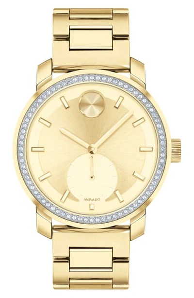 Movado Bold Glitz Bracelet Watch, 36mm In Gold