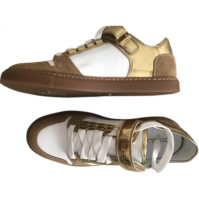 Pre-owned Dsquared2 Leather Trainers In Brown