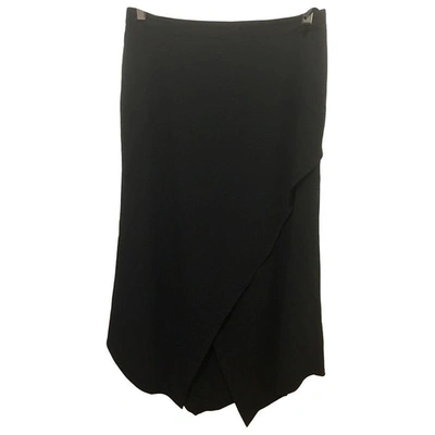 Pre-owned Escada Wool Maxi Skirt In Black