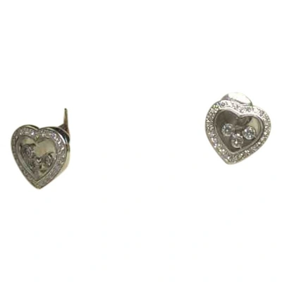 Pre-owned Chopard Happy Diamonds Silver White Gold Earrings