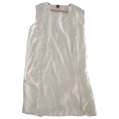 Pre-owned Dondup Mini Dress In White
