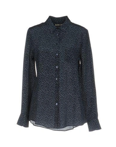 Band Of Outsiders Patterned Shirts & Blouses In Dark Blue