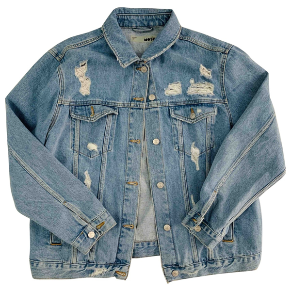 Pre-owned Topshop Tophop Blue Denim - Jeans Jacket | ModeSens