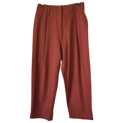 Pre-owned Paul & Joe Sister Wool Chino Pants In Brown
